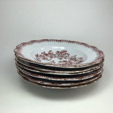 Seltmann Weiden Theresia China Rot 6 x Suppenteller Teller 23 cm