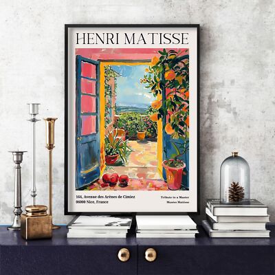 Henri Matisse Druck, Henri Matisse Ausstellungsposter, buntes Wandbild (35c)