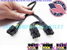 18" HP Proliant DL380p G8 8-Pin to Two 6 2 Pin PCI-E Power Cable Count Pins