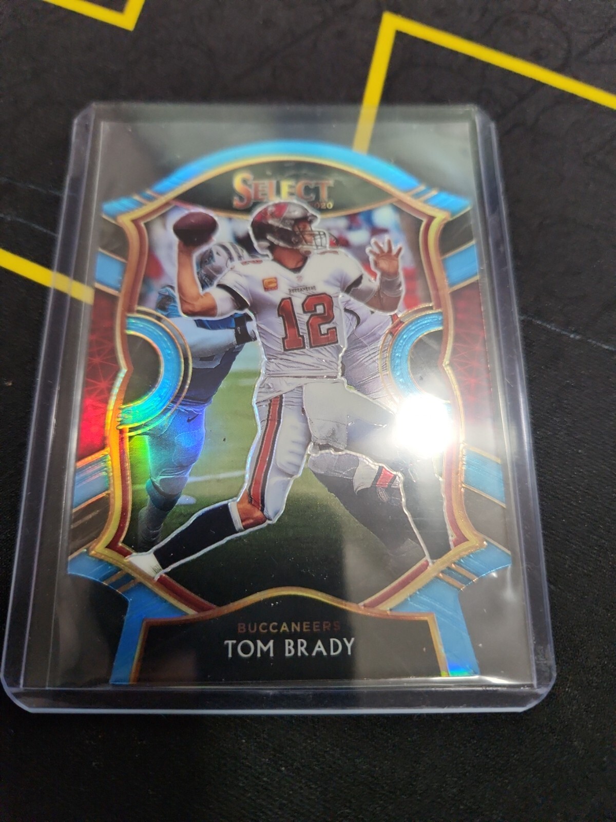 Tom Brady 2020 Panini Select Concourse Level LIGHT BLUE Die Cut Prizm #1