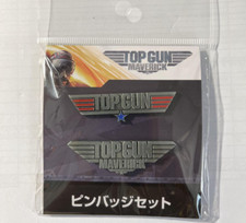 Juego de insignias Top Gun Maverick Pin Tom Cruise 2 x 0,6 pulgadas nuevo Japón película limitada
