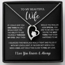 To My Wife Necklace Gift, Birthday Gifts For Wife, Anniversary Gift For Her
