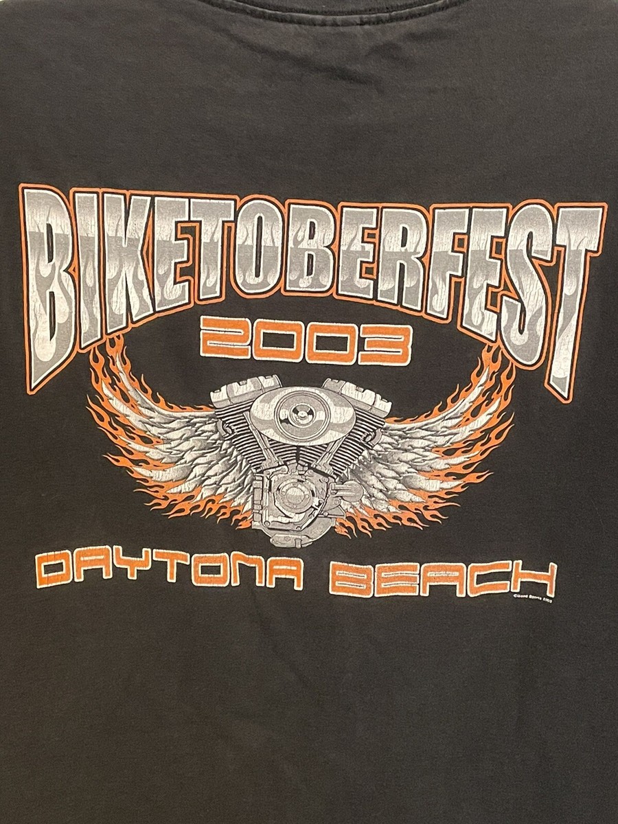 Biketoberfest Daytona Beach Mens T-shirt Sz L 2003 11th