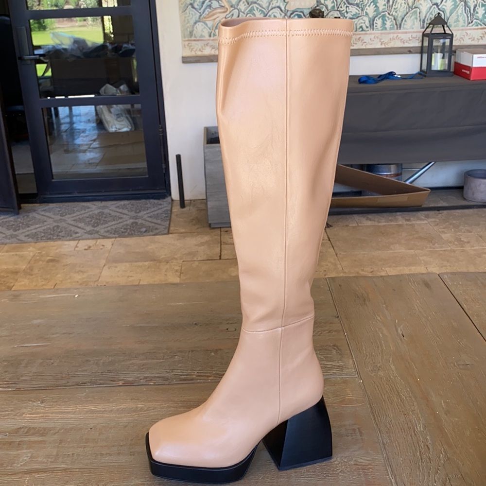 New Free People x Jeffrey Campbell Daphne Second Skin Platform Boots US 10 image 8