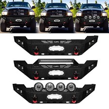For 2003-2005 Dodge Ram 25003500 Steel Front Bumper With Winch Plateled Lights