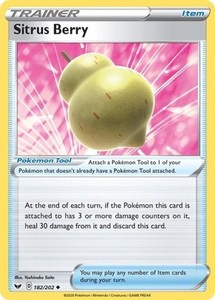 Sitrus Berry 182/202 Sword & Shield Base Set Uncommon Trainer