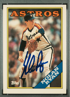 1988 Topps Tiffany Nolan Ryan Signed Baseball Card PSA 7 DNA