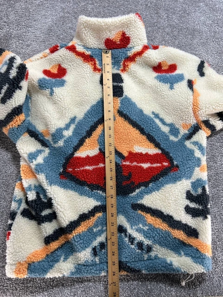 Куртка женская Aelfric Eden шерпа средний бежевый абстрактный принт зимняя теплая одежда - Изображение 3 из 4