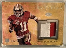 2013 Topps Inception Rookie Patch Relics Quinton Patton Yellow /25 - SF 49ers
