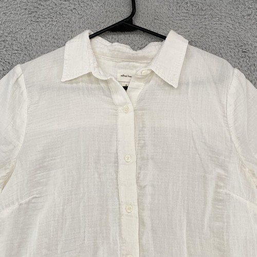 Wilfred Free Shirt Womens Medium White Aritzia Boxy Organic Cotton Gauze Top - Picture 2 of 11