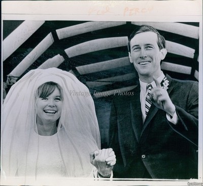 1967 Chicago Sharon Percy John Rockefeller Wedding 8X8 Historic Vintage Photo