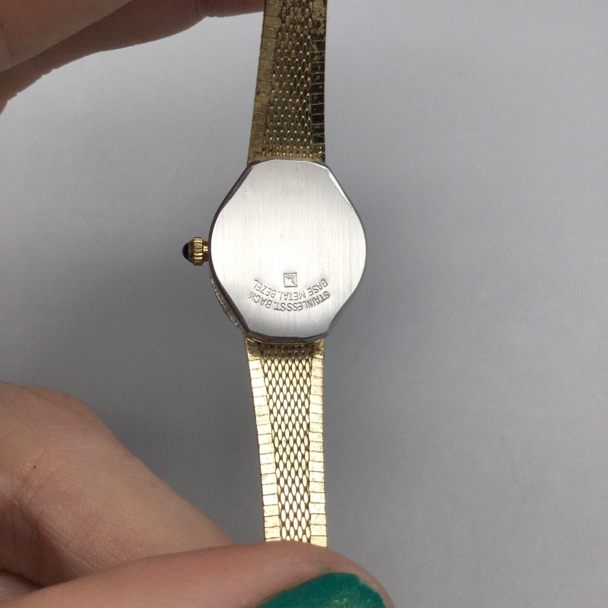 Lucien Piccard Dufonte‎ Diamond Watch Women 17mm Oval Dial Quartz Movement Runs Vintage Dufonte Lucien Piccard Diamond Womens Watch 17mm  main image 3