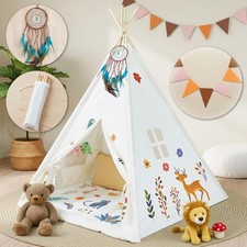 Teepee Tent for Kids with Lights, Kids Play Tent Indoor with Thicked Mat Dr...