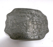 Vintage Belt Buckle America  s Heroe  s Fire Dept Belt Buckle- New York