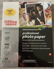 New 151-496 Office Depot Professional Photo Paper 25 Sheets Extra Heavy 8.5 x 11