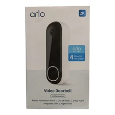 Arlo 2K 2nd Gen Video Doorbell, Battery or Wired, with Night Vision