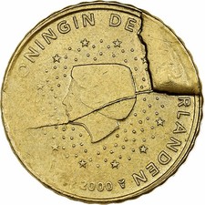 [#851477] Netherlands, Beatrix, 10 Euro Cent, error cud coin and rotated die, 20