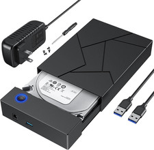 Hard Drive Enclosure 3.5, FEMORO USB 3.0 Internal SATA HDD Case with 12V 2A DC P