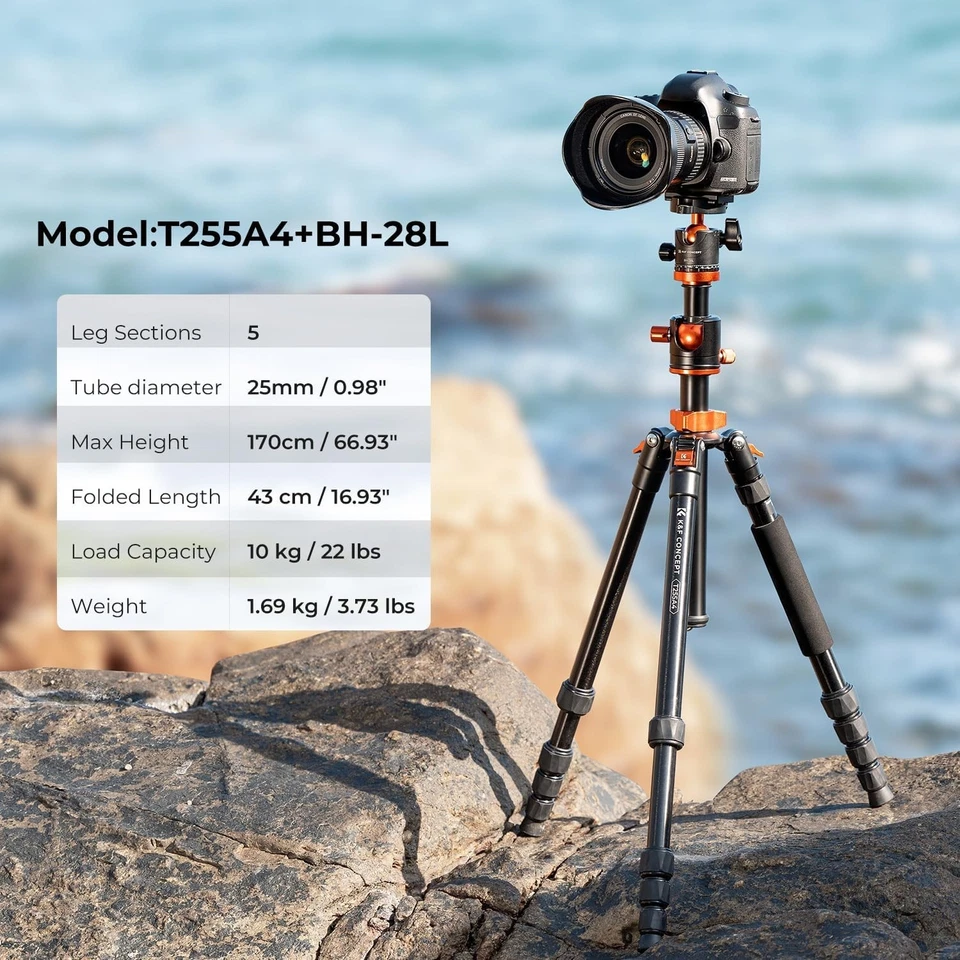 Adjustable 67-Inch Photography Tripod with Detachable Monopod & Quick Release - Image 4 of 4