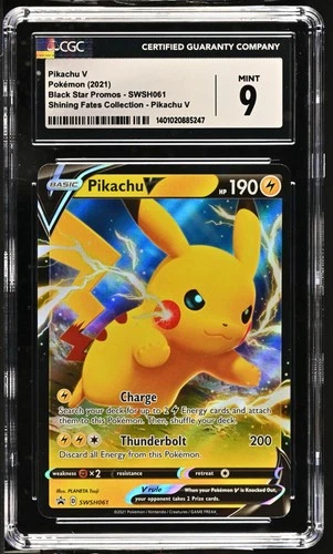 Pikachu V Black Star Promos SWSH061 English Pokemon CGC 9 Mint