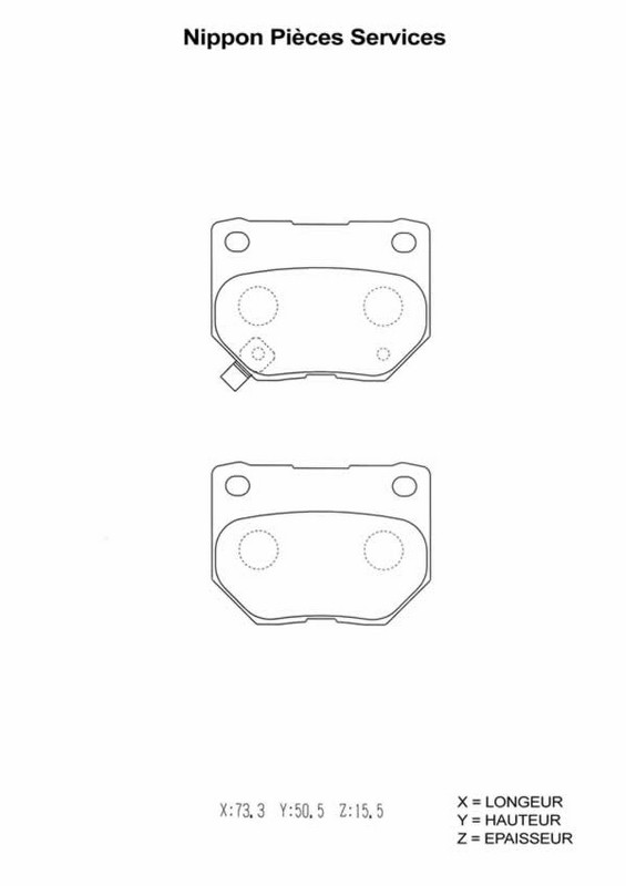 Plaquettes de frein arriere pour Nissan auto berline et break en ceramique