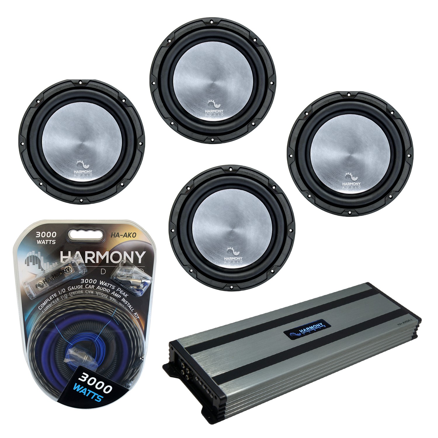 Harmony (4) HA-A122 Car Stereo Alloy Series 12" Sub 1000W Su