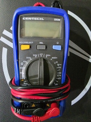 Cen-tech CM300 Multimeter 9 Function With Audible Continuity Backlit Display
