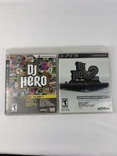 DJ Hero 1 and 2 PS3 Bundle Lot (Sony PlayStation 3 PS3) CIB Tested Working