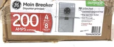 GE Power Mark Gold 200 Amp 4-Space 8-Circuit Meter Socket Outdoor Load Center
