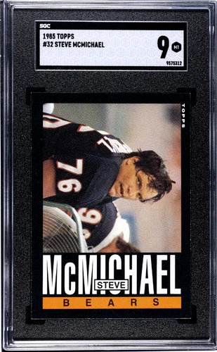 1985 Topps Steve Mcmichael #32 Chicago Bears HOF RC ROOKIE  SGC 9 (B-2)