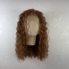 Daily WIG Long Curly GINGER Human Hair Blend. Lace Front. Free Parting