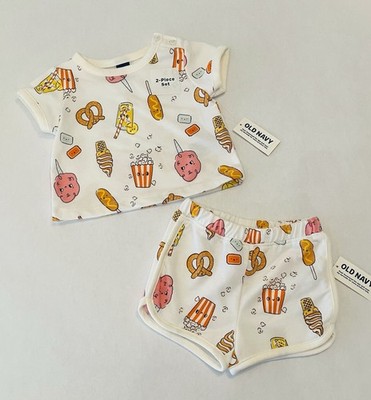 Old Navy Baby Boy Girl 0-3 Months Shorts Shirt 2 PC Set Cute Outfit New