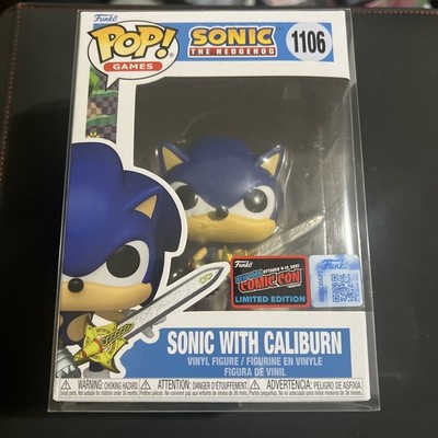 Sonic the Hedgehog with Caliburn NYCC Show Con Sticker Exclusive Funko Pop #1106