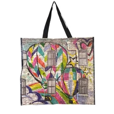 TJ Maxx Extra Large Reusable Tote Shopping Bag - Hot Air Balloon Window