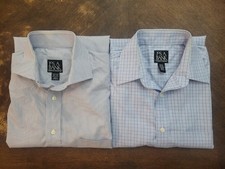 Jos. A. Bank Button Shirt Lot of 2 Mens Medium 15-32 Blue Long Sleeve Formal Set