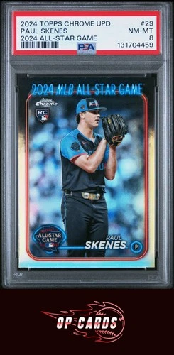 Paul Skenes 2024 Topps Chrome Update 2024 All-Star Game Refractor #29 PSA 8