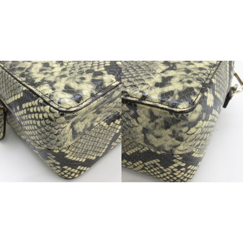 YONFA Ivory Python Pattern Square Shoulder Bag Wo… - image 6