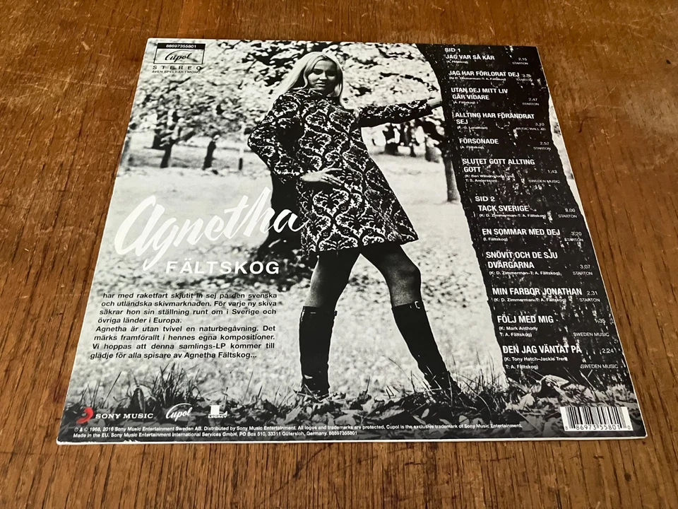 AGNETHA FÄLTSKOG Agnetha Fältskog LP Vinyl Reissue 2016 RECORD STORE DAY ABBA - Image 4 of 4