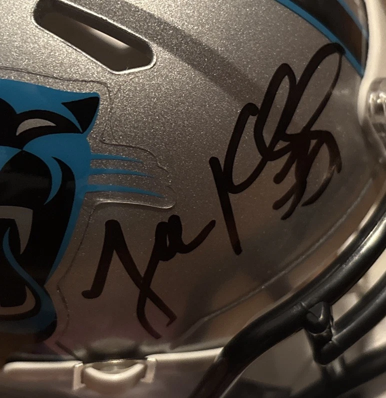 Luke Kuechly Signed Autographed Carolina Panthers Speed Mini Helmet JSA COA - Image 2 of 4