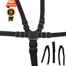 5 Point Seat Belt Safety Strap For Stroller Pushchair Pram Buggy Black