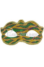 Mardi Gras Animal Print Child Mask Gold