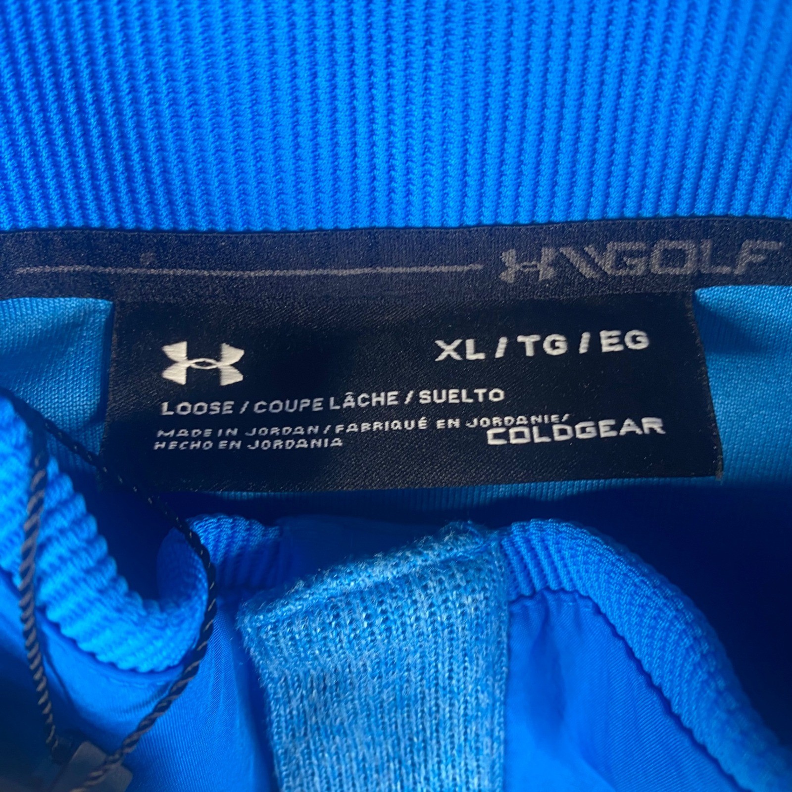 Under Armour Storm Golf Pullover Mens XL Blue Heather ColdGear 1/4 Snap 1329832 thumbnail 3