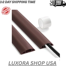 Floor Cable Cover 3ft Brown, Cord Covers for Wires on Floor, Low Profil...