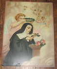 Catholic Icon "St Rita of Cascia" Print on Metal 17.5" x 23.5" C. del Tufo Roma — photo 1
