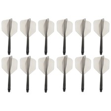 9 Pack Integrated Dart Shaft Flights 2BA Durable Plastic Dart Flight Grey