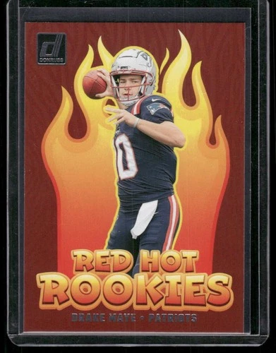 2024 Donruss DRAKE MAYE Red Hot Rookies Insert RC #RHR-DME Patriots