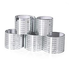 Self Adhesive Mosaic Tiles, 5 x 5 mm Disco Tiles, Square 2360 PCS Silver