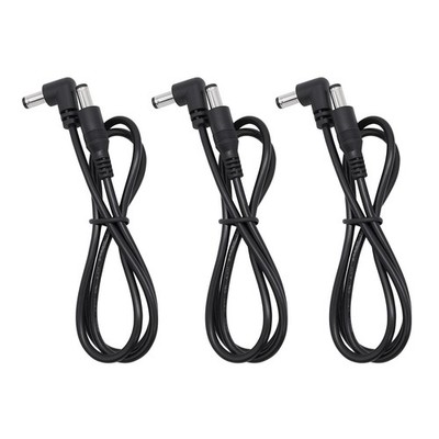 3Pcs Guitar Pedal Power DC Cable for Effect Pedal 5.5 X 2.1Mm Power Lead Cord