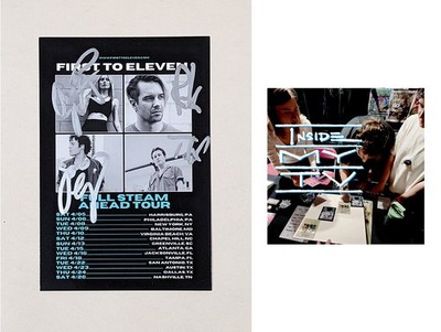 FIRST TO ELEVEN signed 4x6'' photo Audra Miller + 3 covers PROOF COA