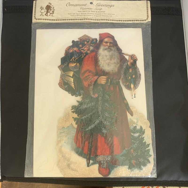 Vintage Victorian Repro Saint Nicholas Santa Card Stock Die Cut Stands  Christma